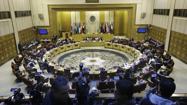 An Arab League meeting. The agreement came after warplanes from Saudi Arabia and Arab allies struck Houthi targets (Reuters) 